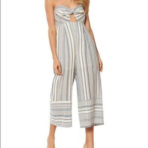 Red Carter Women’s KIMBERLY Striped Tie Front Jumpsuit Size L